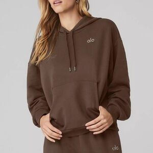 ALO Yoga Brown Hoodie Sweater